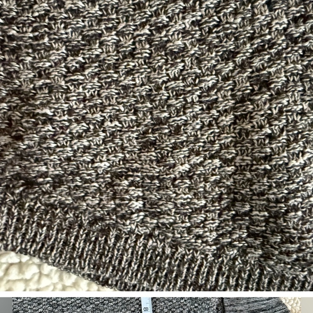 Lety & Me Ariana Gray Black Elbow Patch Knit Sweater Size Large - Picture 7 of 13